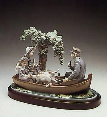 Lladro On the Lake Porcelain Figurine