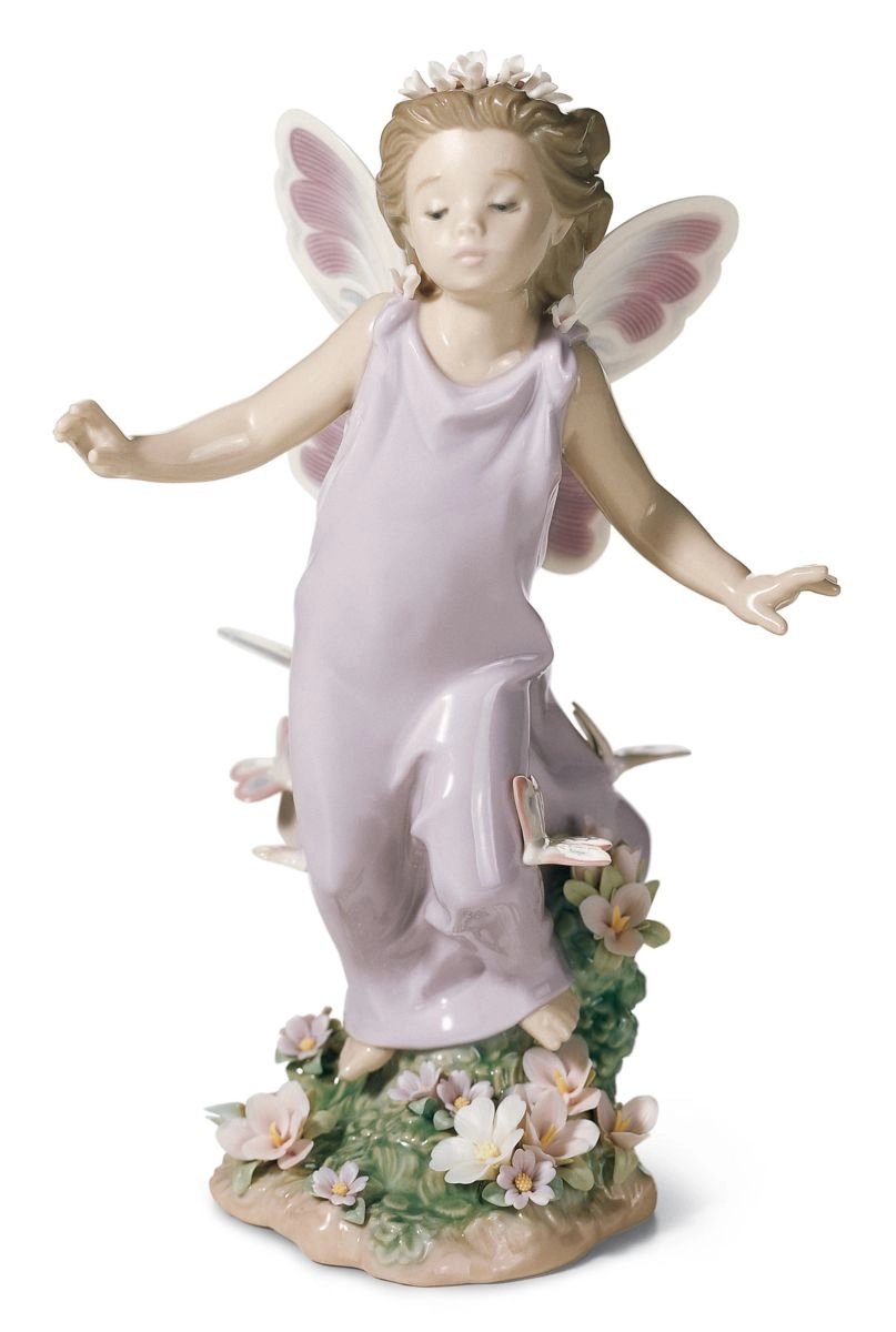 Lladro Butterfly Wings Fairy Porcelain Figurine