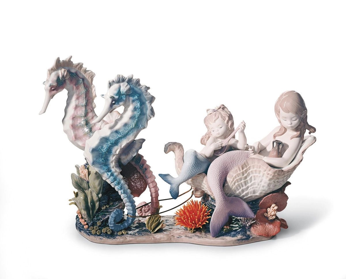 Lladro Underwater Journey Mermaid Porcelain Figurine