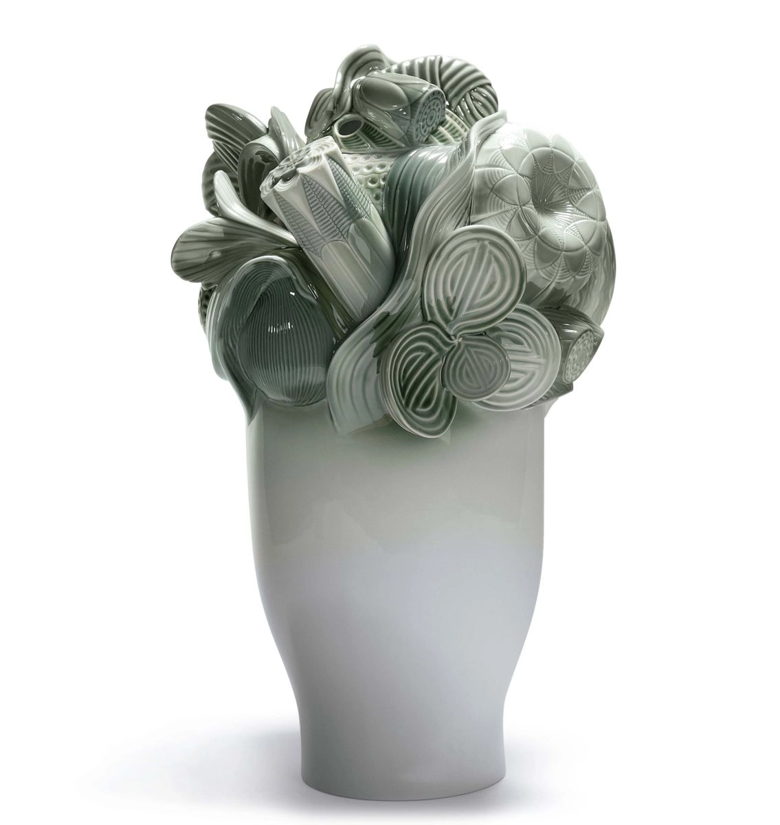 Lladro Naturofaantistic - Large Vase (Green) Porcelain Figurine