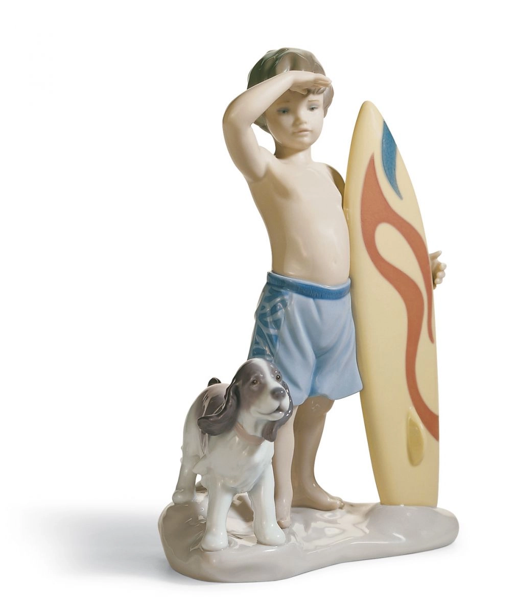 Lladro SURF'S UP Porcelain Figurine