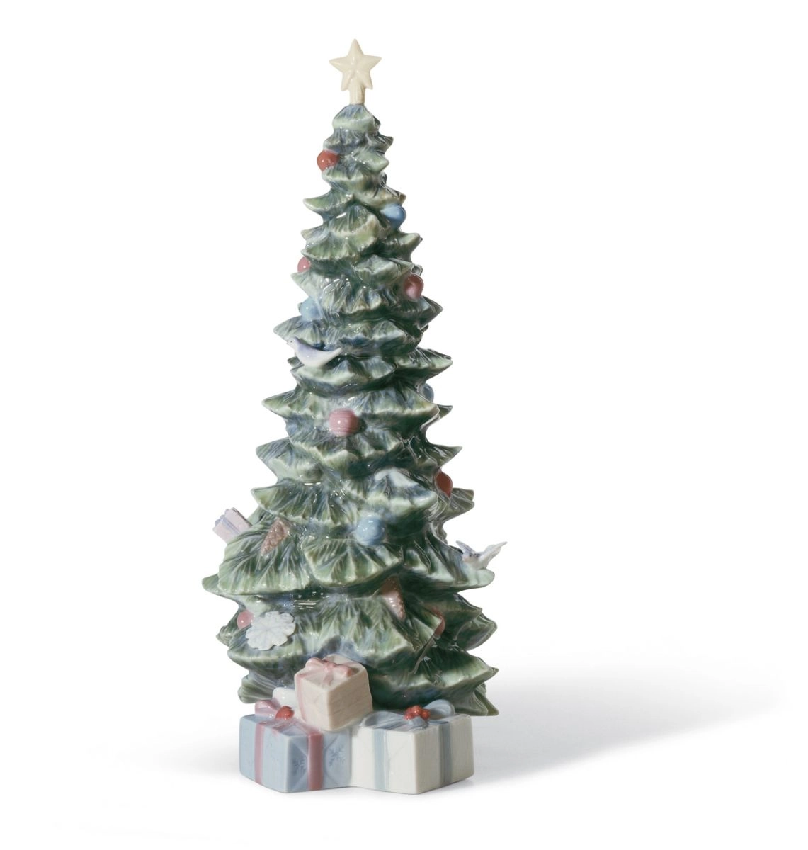 Lladro O Christmas Tree Porcelain Figurine
