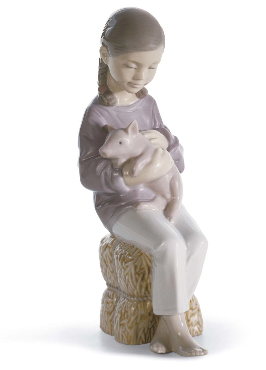 Lladro Pigtails Porcelain Figurine