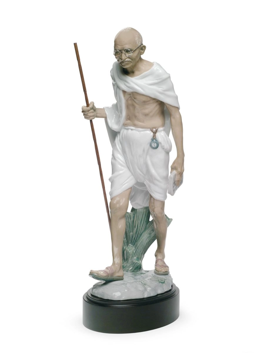 Lladro Mahatma Gandhi Porcelain Figurine