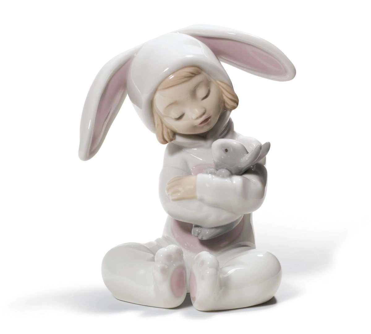 Lladro Bunny Hugs Porcelain Figurine