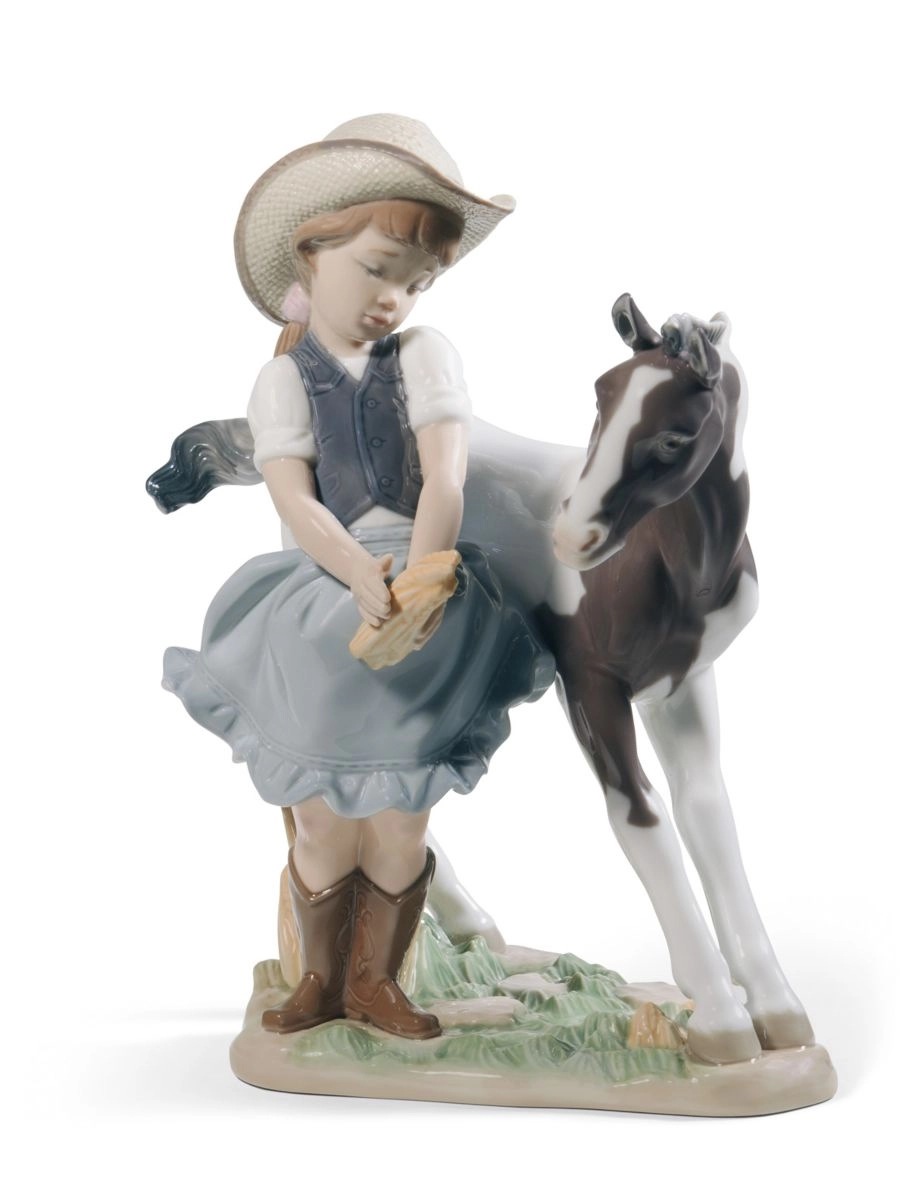 Lladro Cowgirl Porcelain Figurine