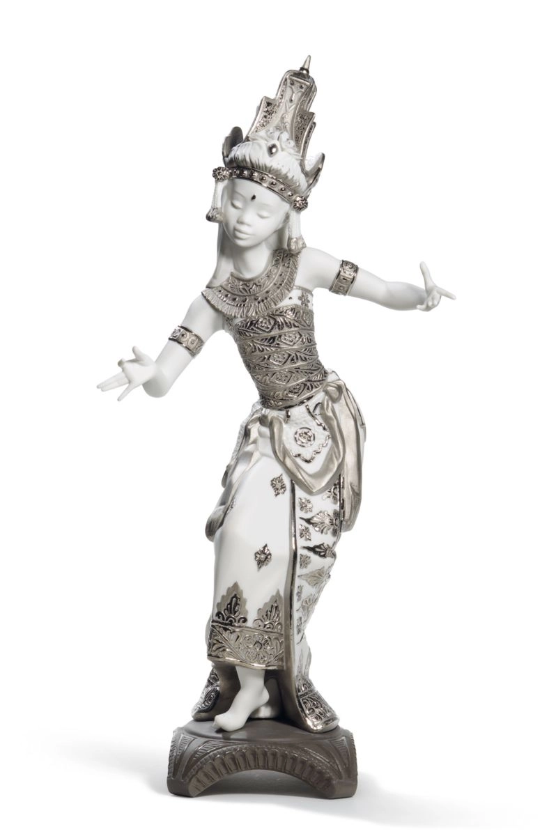 Lladro Bali Dancer (Silver Lustre) Porcelain Figurine