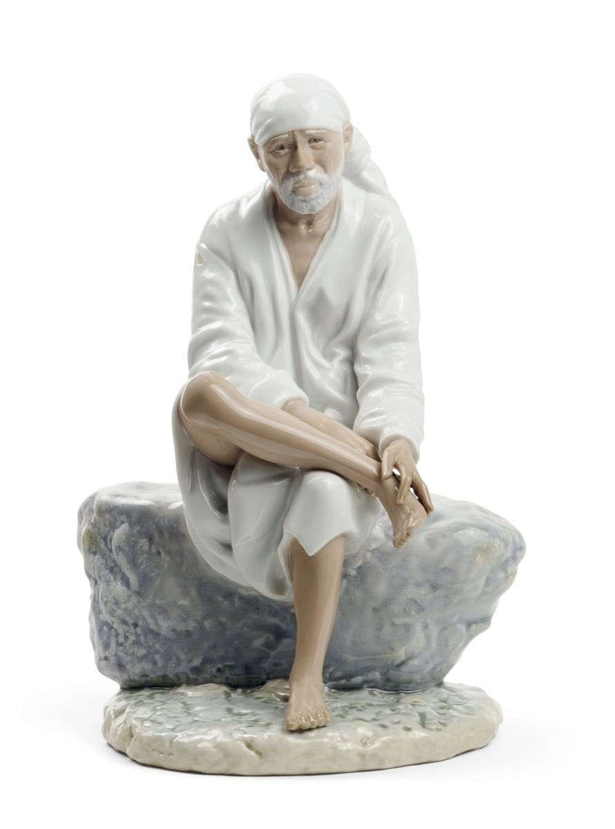 Lladro Sai Baba Porcelain Figurine