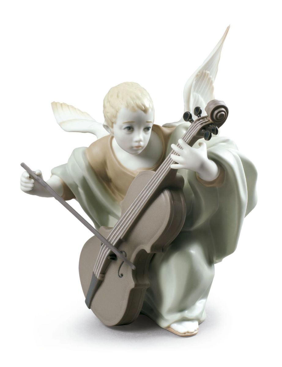 Lladro Heavenly Cellist Porcelain Figurine