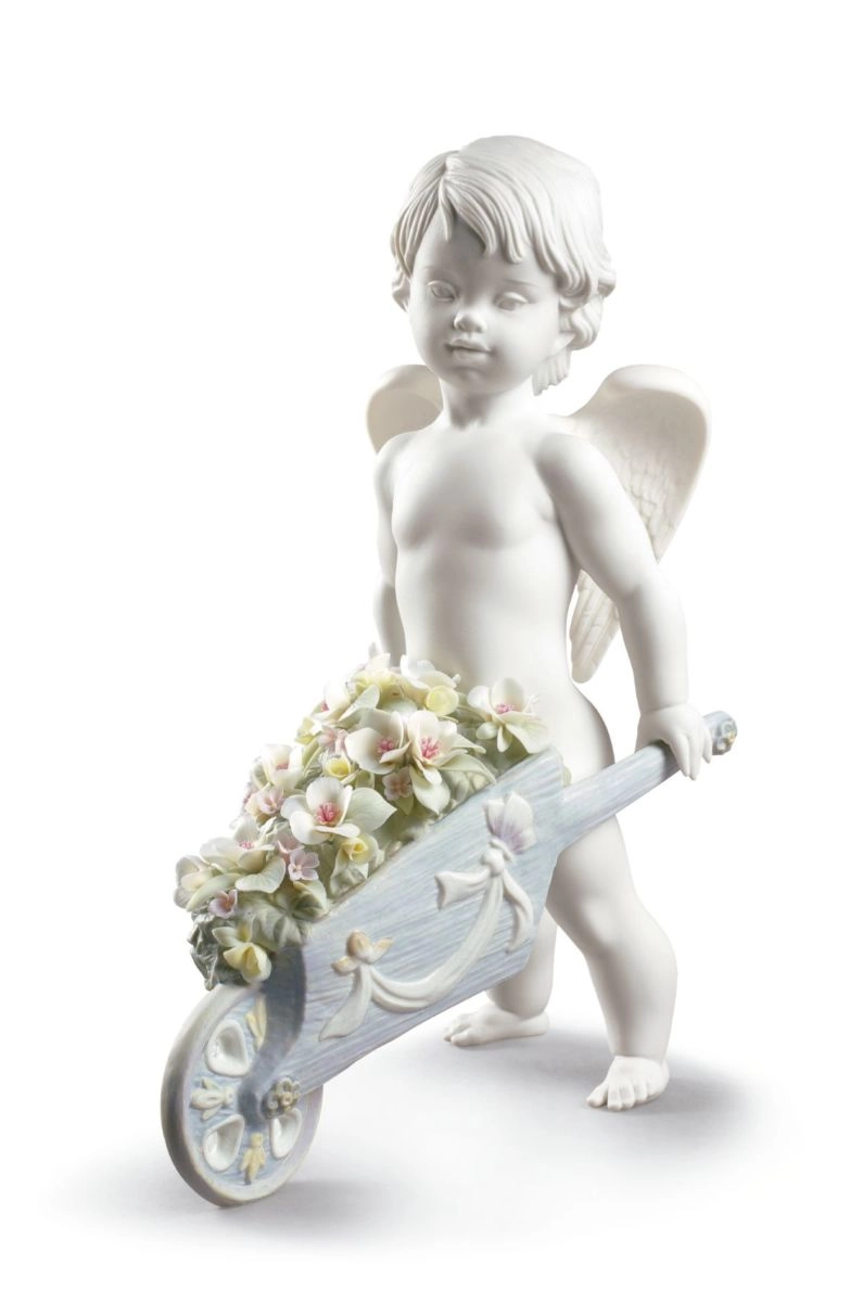 Lladro Celestial Flowers Porcelain Figurine