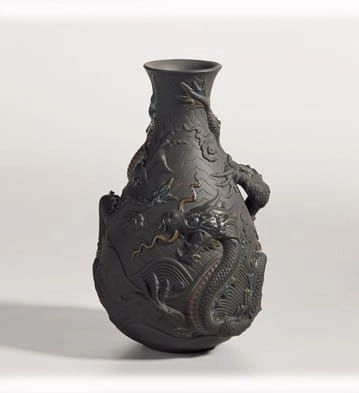 Lladro Bud Vase (Black) Porcelain Figurine