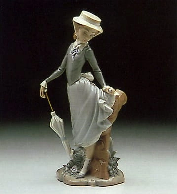 Lladro Young Lady in Trouble Porcelain Figurine