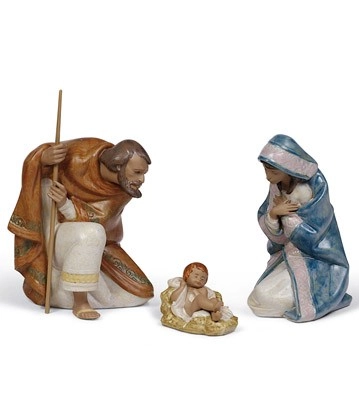 Lladro SILENT NIGHT SET Porcelain Figurine