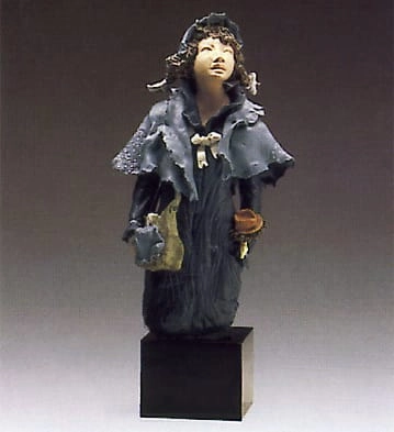 Lladro School Girl Goyesca Porcelain Figurine