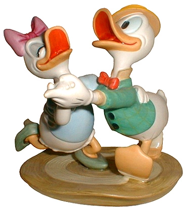 WDCC Disney Classics Daisy & Donald Oh Boy What A Jitterbug Porcelain Figurine
