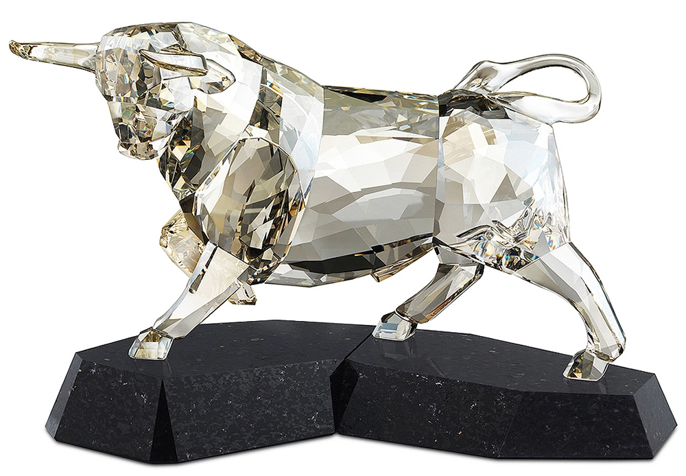 Swarovski Crystal Bull White SoulMate Crystal