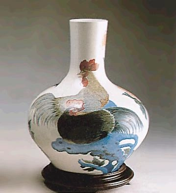 Lladro Rooster Vase 1971-72 Porcelain Figurine