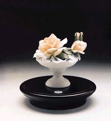 Lladro Fluvial Cup With Roses le500 1989-98 Porcelain Figurine