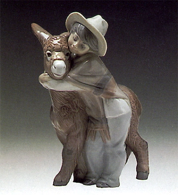 Lladro Platero And Marcelino 1971-81 Porcelain Figurine