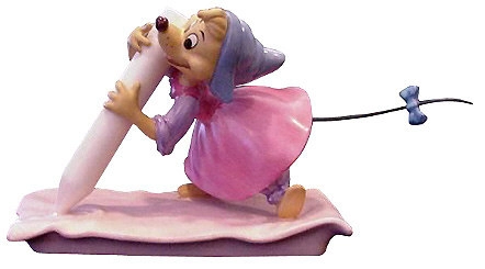 WDCC Disney Classics Cinderella Chalk Mouse (perla) No Time For Dilly Dally Porcelain Figurine