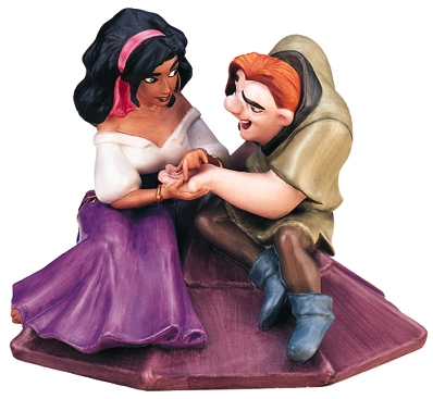 WDCC Disney Classics The Hunchback Of Notre Dame Esmerelda And Quasimodo Not A Single Monster Line Porcelain Figurine