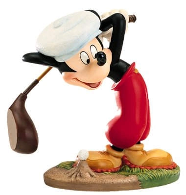 WDCC Disney Classics Canine Caddy Mickey Mouse What A Swell Day For A Game Of Golf Porcelain Figurine