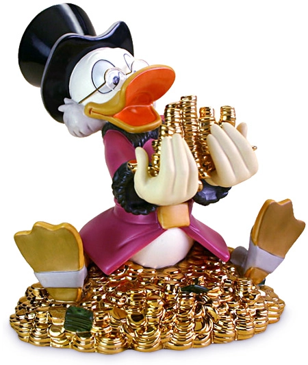 WDCC Disney Classics Scrooge McDuck Money! Money! Money! Porcelain Figurine