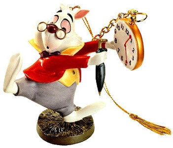 WDCC Disney Classics Alice In Wonderland White Rabbit No Time To Say Hello-Goodbye-Ornament Porcelain Figurine