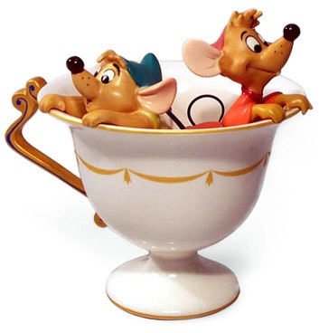 WDCC Disney Classics Cinderella Gus And Jaq Tea For Two Porcelain Figurine