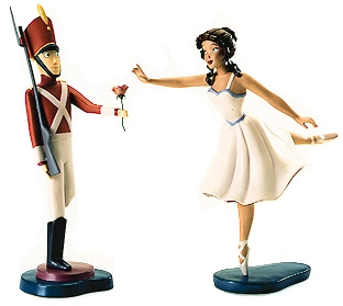WDCC Disney Classics Fantasia 2000 Tin Soldier And Ballerina Gift Of Love Porcelain Figurine