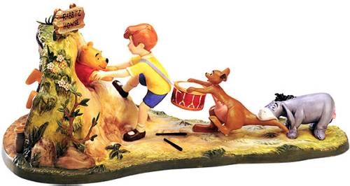 WDCC Disney Classics Pooh and Friends Hooray, Hooray, for Pooh Will Soon Be Free Porcelain Figurine