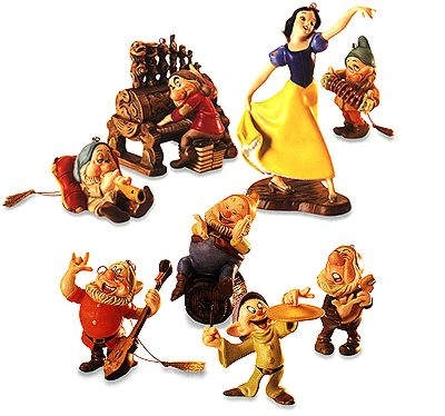 WDCC Disney Classics Snow White And The Seven Dwarfs Ornament Set 