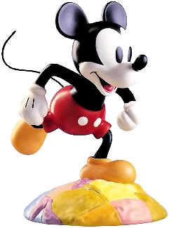 WDCC Disney Classics Mickey Mouse On Top Of The World Porcelain Figurine