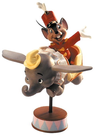 WDCC Disney Classics Dumbo Timothy Mouse In Dumbo Ride Flight Over Fantasyland Porcelain Figurine