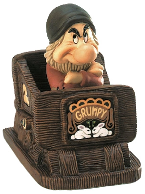 WDCC Disney Classics Grumpy in Snow White Hmph! I Ain't Scared From Fantasyland Hand Signed Porcelain Figurine