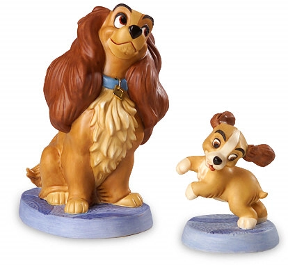 WDCC Disney Classics Lady And The Tramp Lady And Puppy Welcome Home Porcelain Figurine