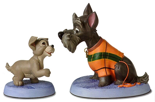 WDCC Disney Classics Lady And The Tramp Scamp And Jock Persistent Pup & Patient Pal 