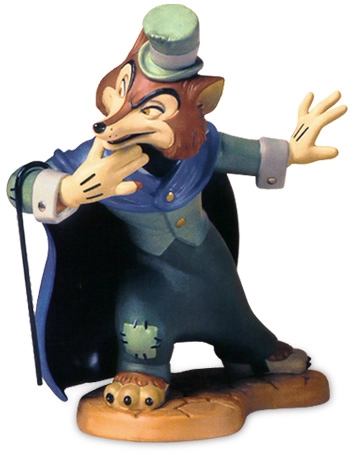 WDCC Disney Classics Pinocchio J. Worthington Foul Fellow Felonious Fox Porcelain Figurine