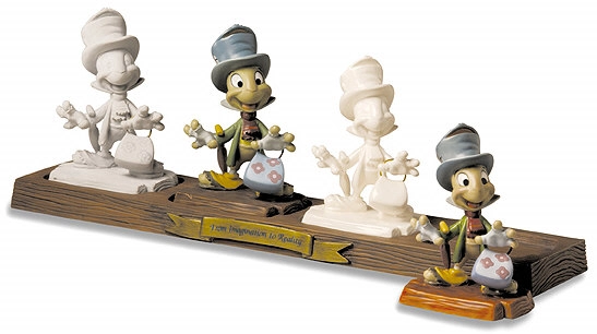 WDCC Disney Classics Jiminy Cricket Progression From Imagination To Reality Porcelain Figurine