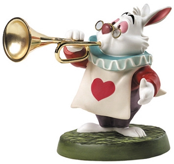 WDCC Disney Classics Alice In Wonderland White Rabbit Royal Fanfare Porcelain Figurine
