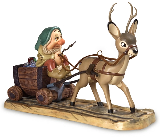 WDCC Disney Classics Snow White Sleepy with Deer Drawn Cart In a Mine In a Mine 
