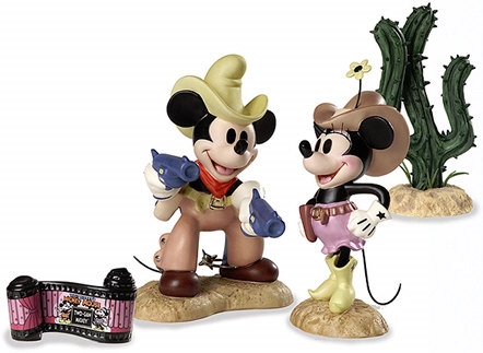 WDCC Disney Classics Two Gun Mickey Color Set Porcelain Figurine