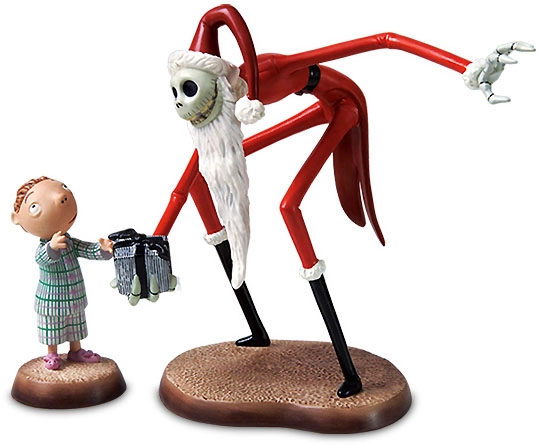 WDCC Disney Classics The Nightmare Before Christmas Santa Jack And Timmy A Ghoulish Gift Porcelain Figurine
