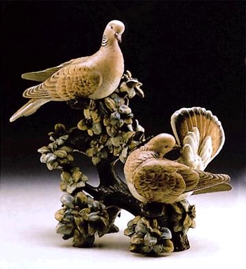 Lladro Turtle Doves Le750  1973-76 Porcelain Figurine