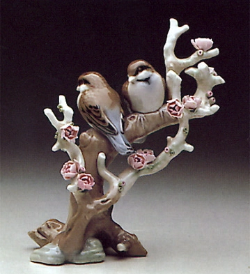 Lladro Birds Resting 1974-85 Porcelain Figurine
