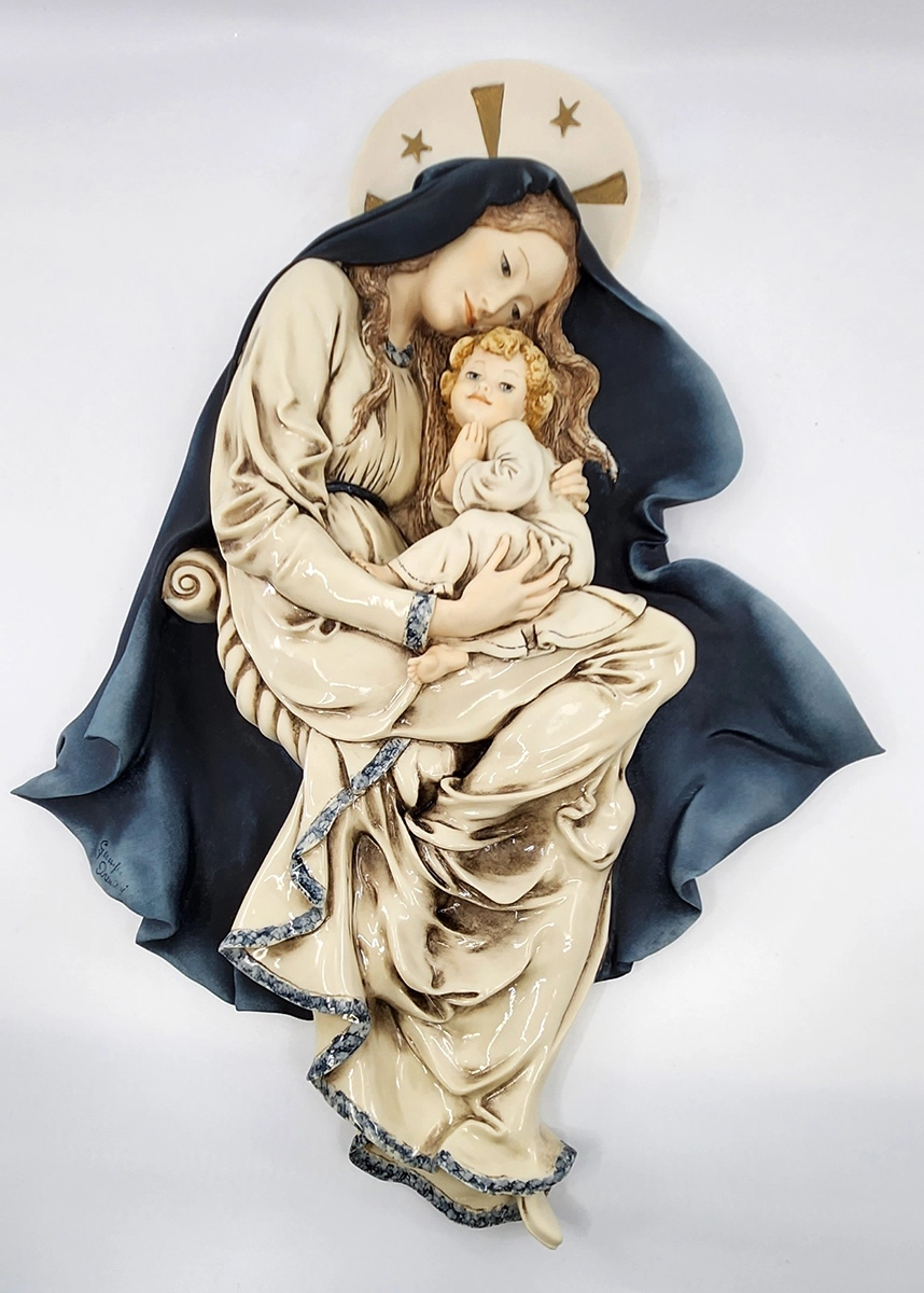 Giuseppe Armani Madonna With Child Wall Plaque Sculpture