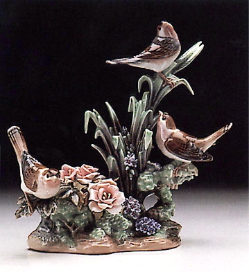 Lladro Three Birds 1978-85 Porcelain Figurine