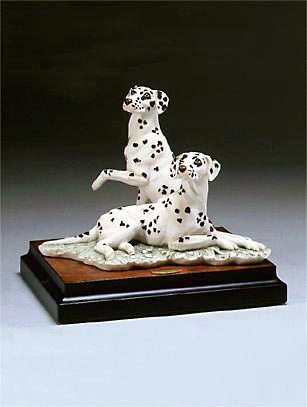 Giuseppe Armani Pair Of Dalmation Sculpture