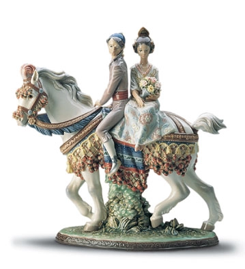 Lladro Valencian Couple Le3000 1985-2001 Porcelain Figurine