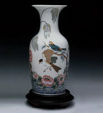 Lladro Rose Garden Vase 1989-00 Le300 Porcelain Figurine